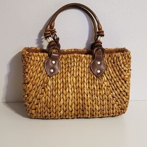 🔥 SOLD White Stag Straw Purse